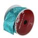 Northlight Seasonal Shimmering Teal Solid Wired Christmas Craft Ribbon 2.5" x 10 Yards Plastic in Blue | 0.25 H x 360 W x 2.5 D in | Wayfair