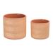 Foundry Select Ashaya 2-Piece Ceramic Pot Planter Set Ceramic in Orange/Brown | Wayfair BE8BE0E3C0954CB7B7EDBC5ED98DD9D4