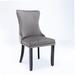 Rosalind Wheeler Aqiba Tufted Velvet Wing Back Parsons Chair in Beige Upholstered/Velvet in Gray/Black | 37.4 H x 19.7 W x 19.7 D in | Wayfair