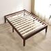 Winston Porter Niven Bed, Solid Wood in Black | 14 H x 63 W x 83.25 D in | Wayfair CC7DC26302B34A728E1470C4C8DA8B0D