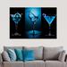 Latitude Run® Blue Cocktail Drinks Canvas Print Canvas | 16" H x 24" W x 1.25" D | Wayfair 1638B3A53CF04C0B9B1B0E5339A8B70D