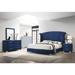 House of Hampton® Jeilani 4 Piece Bedroom Set Upholstered in Blue | 66.25 H x 92.25 W x 92.25 D in | Wayfair 645357F607BB487D8D07B17F5D888AB2