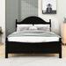 Alcott Hill® Chrysoula Wooden Platform Bed w/ Headboard & Slats Wood in Black | 43.6 H x 56.1 W x 79.9 D in | Wayfair