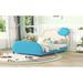 Zoomie Kids Alerich Platform Bed Upholstered/Velvet in Blue | 38.7 H x 56.2 W x 80.5 D in | Wayfair 25EBC10EF4154C5B8DFF26EC7D2F02B2