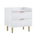 Mercer41 Natika 2 - Drawer Nightstand, Wood in White | Wayfair E2A516298E6A42FCBF0B46E4B12976DE