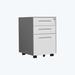 Inbox Zero Laventure 16.02 Wide 3 -Drawer File Cabinet Metal/Steel in Gray/White | 23.62 H x 16.02 W x 17.72 D in | Wayfair