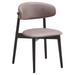 Corrigan Studio® Anae 23 Inch Side Dining Chair Set Of 2, Turned Legs, Gray Fabric, Black Wood/Upholstered/Fabric in Black/Brown/Gray | Wayfair
