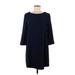 BB Dakota Casual Dress - Shift: Blue Solid Dresses - Women's Size Medium
