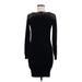 William B Casual Dress - Sweater Dress: Black Dresses - Women's Size Medium