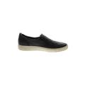 Ecco Sneakers: Slip-on Wedge Casual Black Solid Shoes - Women's Size 42 - Almond Toe