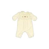 Janie and Jack Short Sleeve Outfit: Ivory Solid Tops - Size 0-3 Month