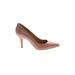 MICHAEL Michael Kors Heels: Slip-on Stilleto Minimalist Burgundy Print Shoes - Women's Size 8 1/2 - Pointed Toe