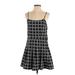 Divided by H&M Casual Dress - A-Line Scoop Neck Sleeveless: Gray Grid Dresses - Women's Size Small