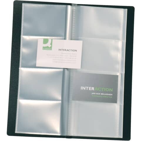 Visitenkartenbuch 11x26 cm schwarz für 160 Karten Image