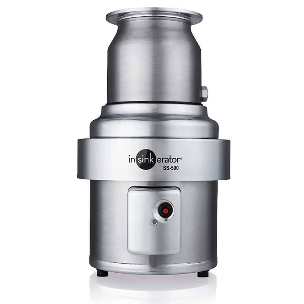 InSinkErator SS-500-7-MRS 230/3 Disposer Pack w/ #7-Adapter & Manual Reverse Switch, 5-HP, 230/3 V, Stainless Steel
