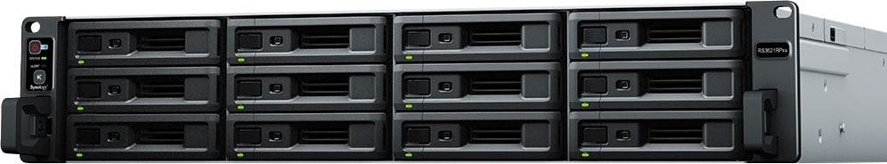 SYNOLOGY NAS-Server "RS3621RPxs 12-bay NAS-Rack", silber (schwarz, silberfarben), B:48,2cm H:8,8cm T:72,4cm, NAS-Server Image