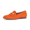 Slipper GABOR, Damen, Gr. 37, orange, Ziegenveloursleder, unifarben, elegant, Schuhe, Loafer, Halbschuh, Businessschuh mit edler Zierschnalle