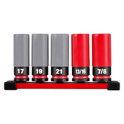 MILWAUKEE TOOL 49-66-7831 1/2 in Drive Lug Nut Wheel Socket Set, Metric, SAE, 5