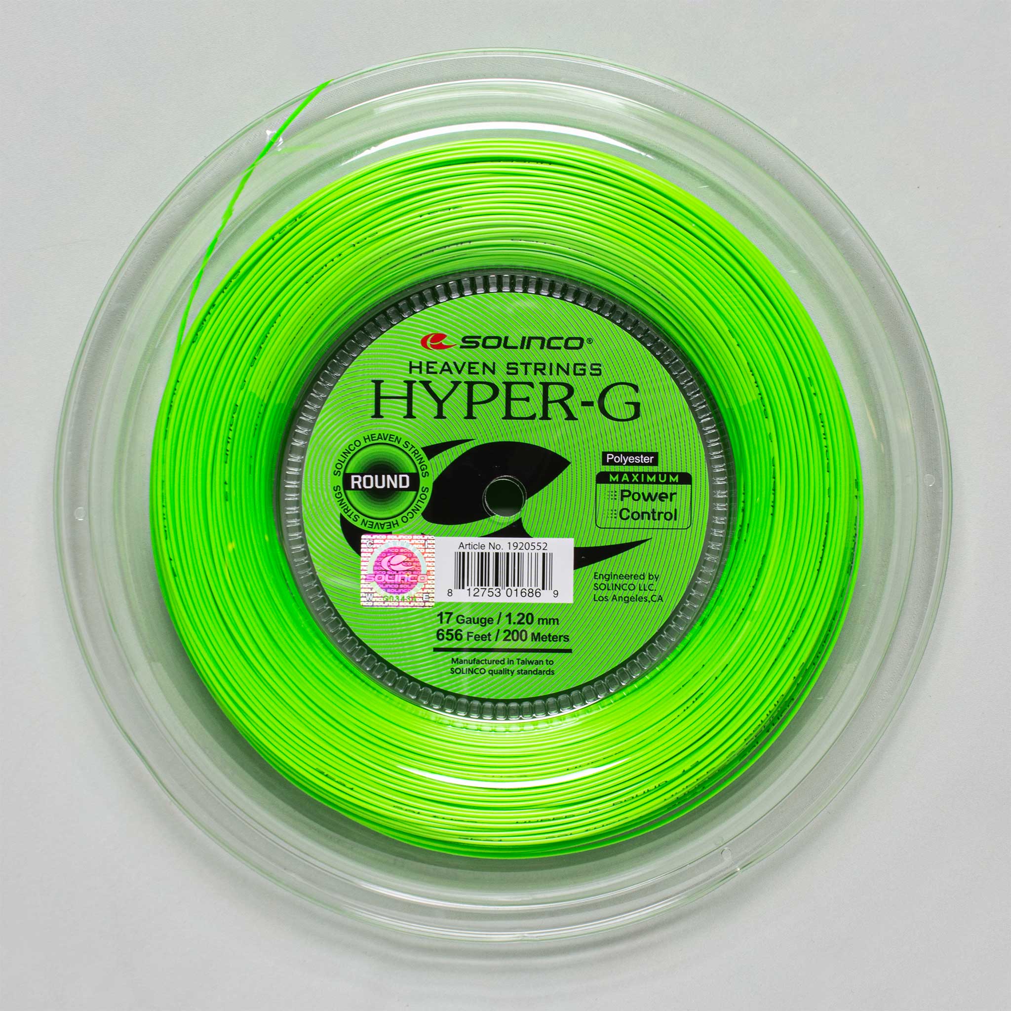 Solinco Hyper-G Round 17 1.20 660' Reel Tennis String Reels - Solinco