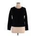 Calvin Klein Performance Sweatshirt: Black Print Tops - Women's Size X-Large