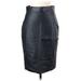 Banana Republic Faux Leather Skirt: Black Jacquard Bottoms - Women's Size 6