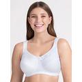 Miss Mary of Sweden Cotton Now Minimizer Non Wired Bra, White, Size 36D, Women