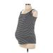 Motherhood Tank Top Black Scoop Neck Tops - Women's Size Large Maternity