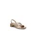 Women's Joy 2 Dressy Sandal by LifeStride in Gold Faux Leather (Size 8 1/2 M)