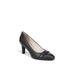 Wide Width Women's Gio Pump Pump by LifeStride in Navy Faux Leather (Size 11 W)