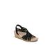 Women's Mallory Sandal by LifeStride in Black Fabric (Size 9 1/2 M)