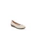 Women's Impact Wedge Flat by LifeStride in White Faux Leather (Size 9 M)