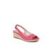 Women's Socialite Wedge by LifeStride in Pink Fabric (Size 10 M)