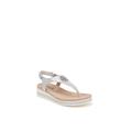 Women's Zeeta Sandal by LifeStride in Silver Fabric (Size 9 M)