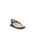 Women's Zeeta Sandal by LifeStride in Black Faux Leather (Size 7 M)