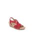 Wide Width Women's Mallory Sandal by LifeStride in Fire Red Fabric (Size 7 W)