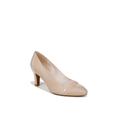 Wide Width Women's Gio Pump Pump by LifeStride in Beige Faux Leather (Size 7 1/2 W)