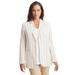 Plus Size Women's Linen Blazer by Jessica London in New Khaki Uneven Stripe (Size 16 W) Jacket