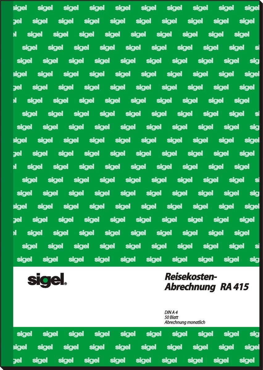 Sigel Formularbuch Reisekostenabrechnung A4 hoch 50 Blatt Image