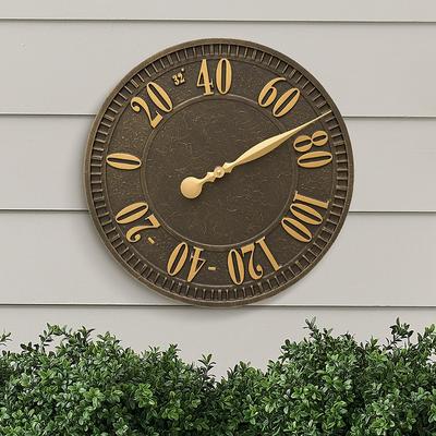 Finch Outdoor Wall Thermometer - Verdigris - Grand...