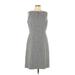 Lafayette 148 New York Cocktail Dress - A-Line: Green Tweed Dresses - Women's Size 10