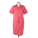 Appleseeds Casual Dress - Shirtdress: Pink Dresses - Women's Size 12 Petite