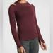 Athleta Tops | Athleta Burgundy Essence Groove Long Sleeve Top | Color: Tan | Size: Xxs