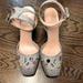 J. Crew Shoes | Jcrew Harlow Ankle Straw Jeweled Glitter Heels Size 9.5 Likes New! | Color: Silver | Size: 9.5