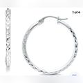 Giani Bernini Jewelry | Giani Bernini Earrings Textured Hoops Sterling Silver Nwt | Color: Silver | Size: Os