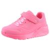 Slip-On Sneaker SKECHERS "UNO LITE", Kinder, Gr. 28, pink (neonpink), Lederimitat, sportlich, Schuhe, mit praktischem Klettverschluss, Größenschablone zum Download