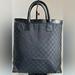 Gucci Bags | Gucci Logo Gg Pattern Tote Hand Bag Canvas Leather Black | Color: Black | Size: Size: L 14", H 13.5", W 5