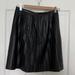 Madewell Skirts | Madewell Pleated Leather Mini Skirt | Color: Black | Size: 0