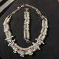 J. Crew Jewelry | J Crew Silver & Crystal Statement Necklace And Bracelet Set | Color: Silver | Size: Os