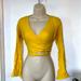 Brandy Melville Tops | Brandy Melville Turmeric-Dyed Backless Top With Flowy Arms And Tie Waist | Color: Yellow | Size: M