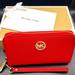 Michael Kors Bags | Michael Kors Leather Wristlet & Gift Box | Color: Red | Size: 7”W X 4”H X 1”Deep